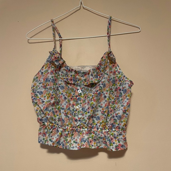 Forever 21 Tops - Floral summer tank elastic line